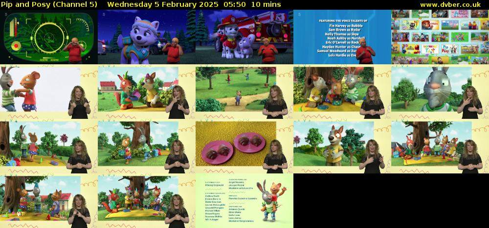 Pip and Posy (Channel 5) Wednesday 5 February 2025 05:50 - 06:00