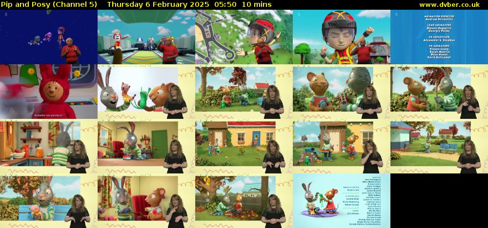 Pip and Posy (Channel 5) Thursday 6 February 2025 05:50 - 06:00