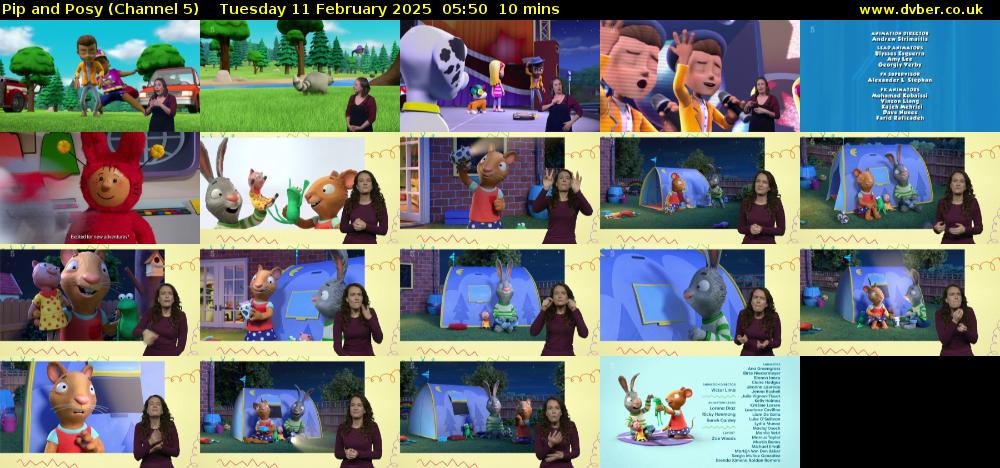 Pip and Posy (Channel 5) Tuesday 11 February 2025 05:50 - 06:00