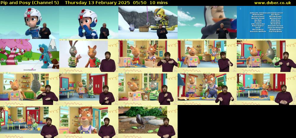Pip and Posy (Channel 5) Thursday 13 February 2025 05:50 - 06:00