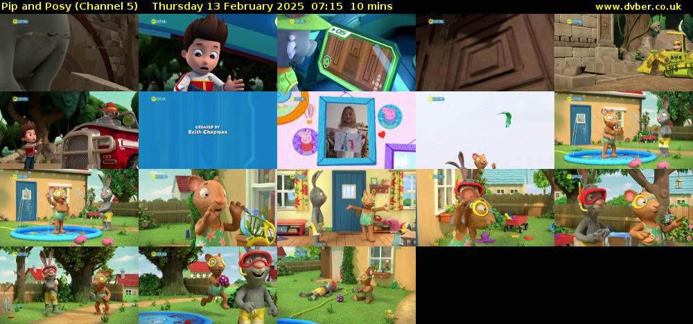 Pip and Posy (Channel 5) Thursday 13 February 2025 07:15 - 07:25