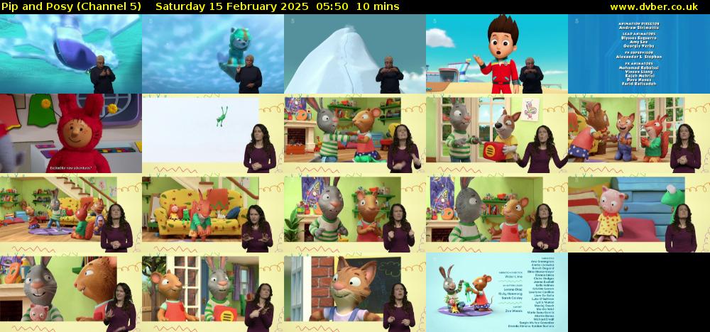 Pip and Posy (Channel 5) Saturday 15 February 2025 05:50 - 06:00