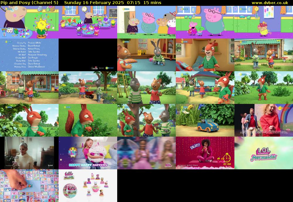 Pip and Posy (Channel 5) Sunday 16 February 2025 07:15 - 07:30