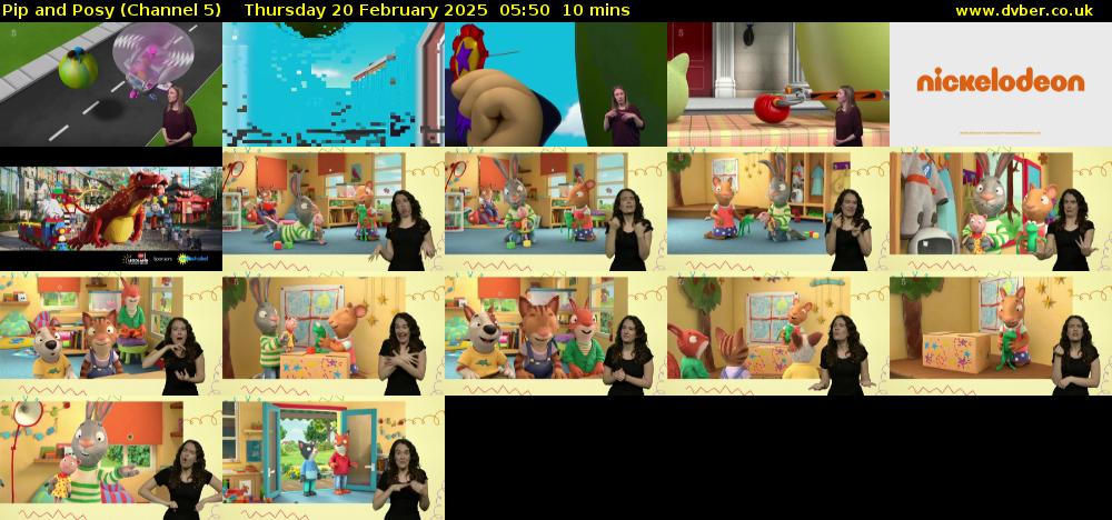 Pip and Posy (Channel 5) Thursday 20 February 2025 05:50 - 06:00