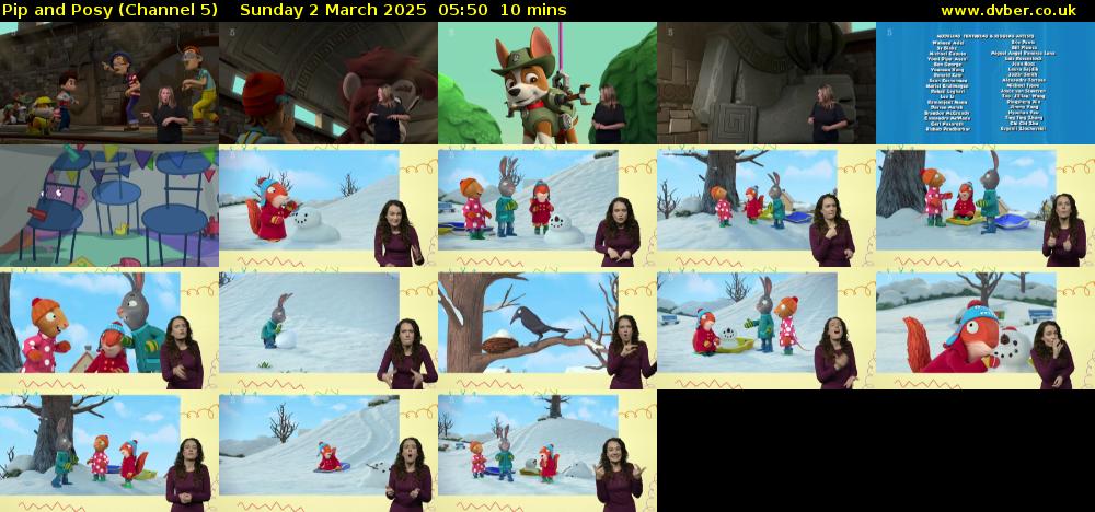 Pip and Posy (Channel 5) Sunday 2 March 2025 05:50 - 06:00