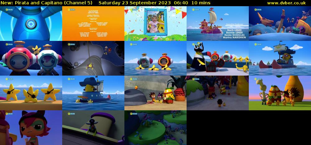 Pirata and Capitano (Channel 5) Saturday 23 September 2023 06:40 - 06:50