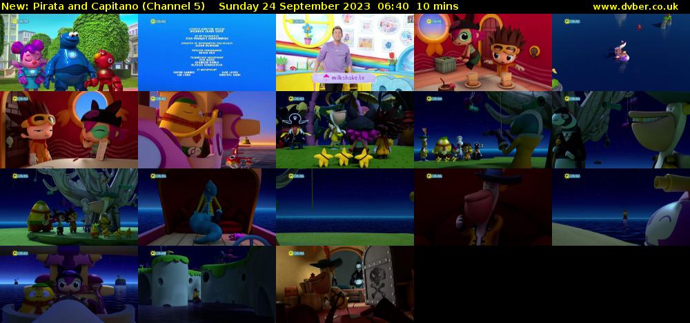 Pirata and Capitano (Channel 5) Sunday 24 September 2023 06:40 - 06:50