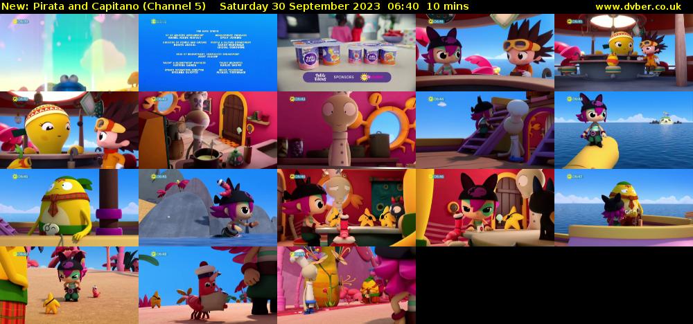 Pirata and Capitano (Channel 5) Saturday 30 September 2023 06:40 - 06:50