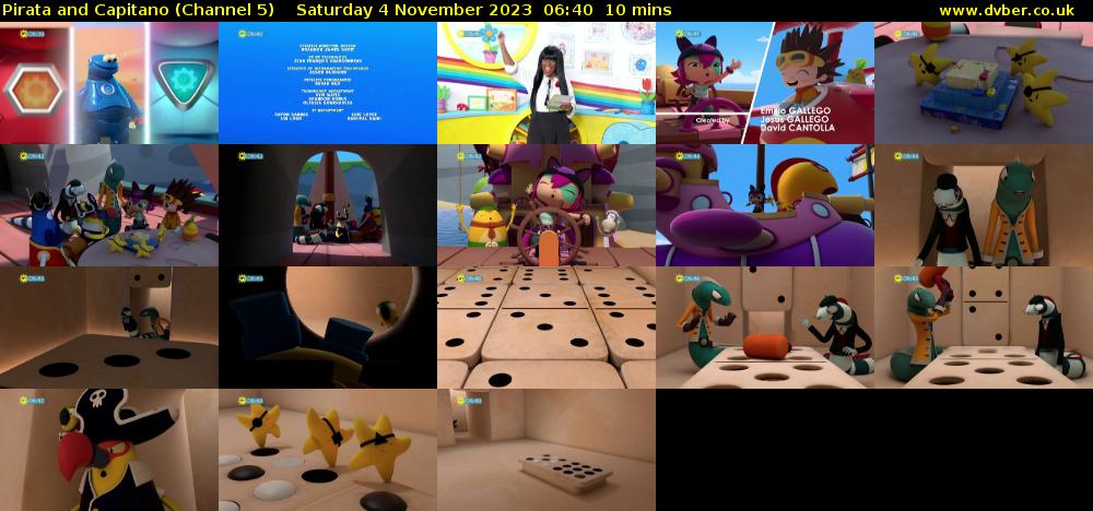 Pirata and Capitano (Channel 5) Saturday 4 November 2023 06:40 - 06:50