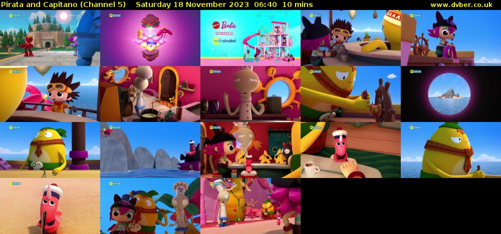 Pirata and Capitano (Channel 5) Saturday 18 November 2023 06:40 - 06:50