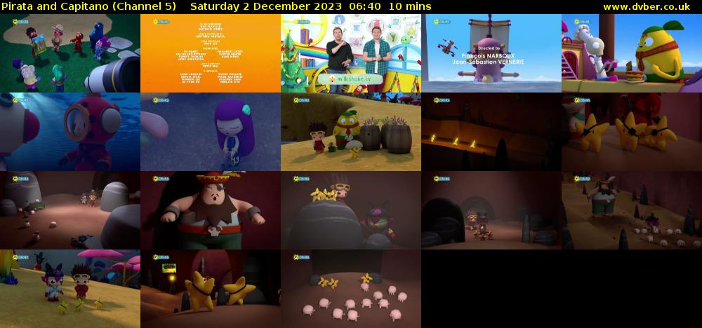 Pirata and Capitano (Channel 5) Saturday 2 December 2023 06:40 - 06:50