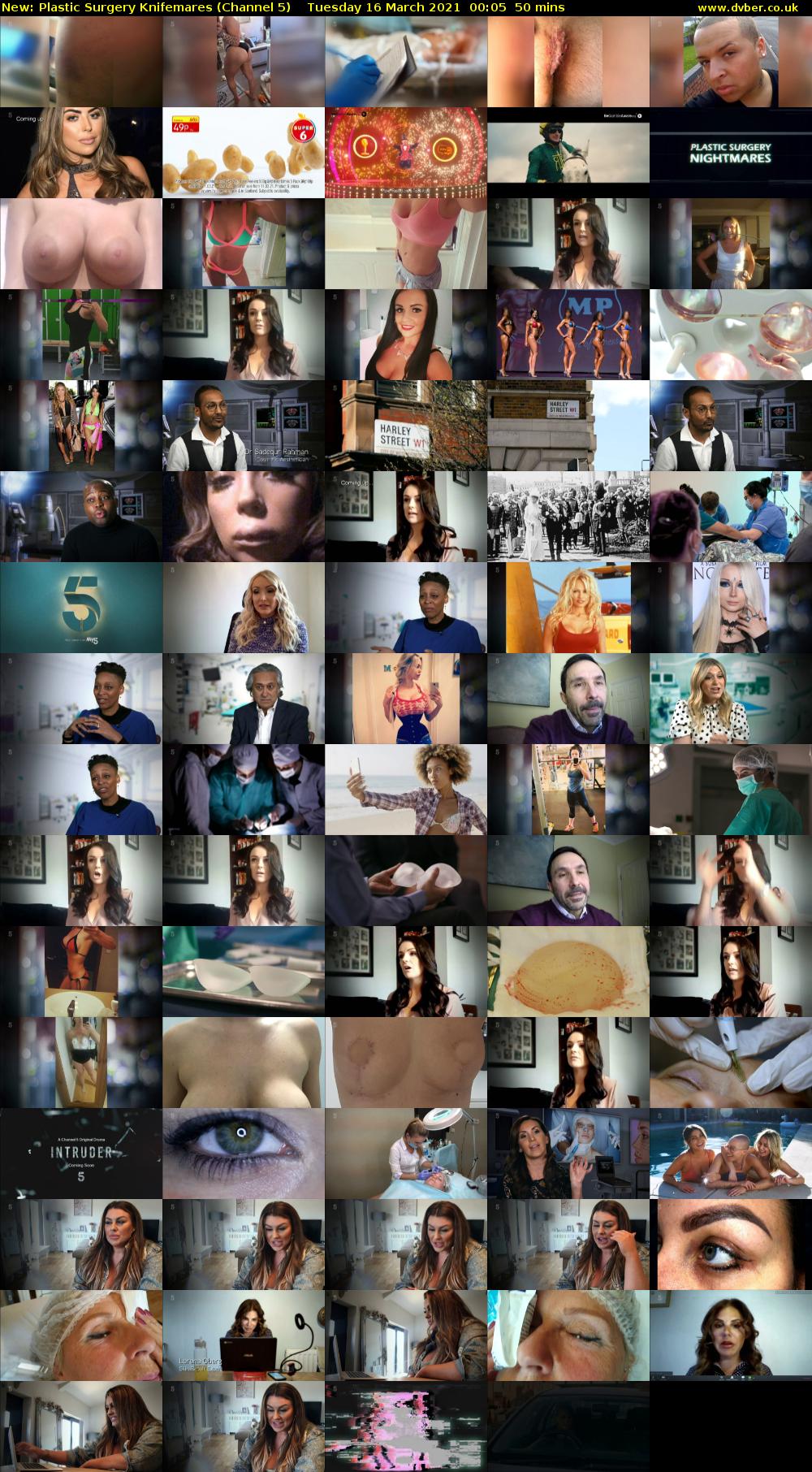 Plastic Surgery Knifemares (Channel 5) Tuesday 16 March 2021 00:05 - 00:55