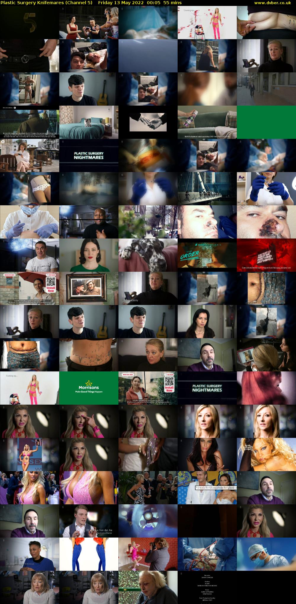 Plastic Surgery Knifemares (Channel 5) Friday 13 May 2022 00:05 - 01:00