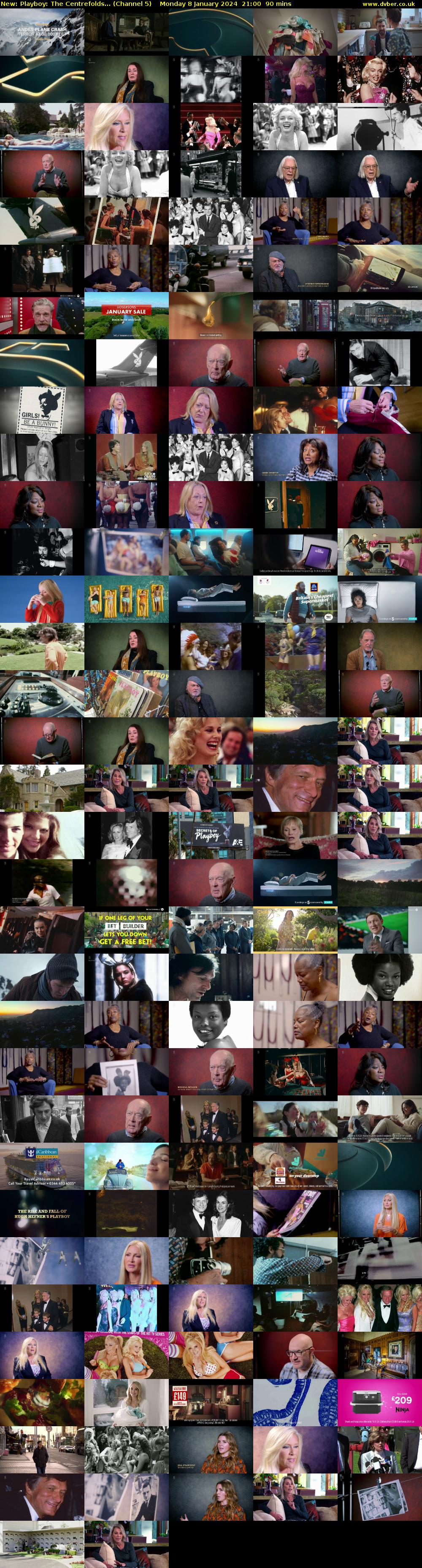 Playboy: The Centrefolds... (Channel 5) Monday 8 January 2024 21:00 - 22:30
