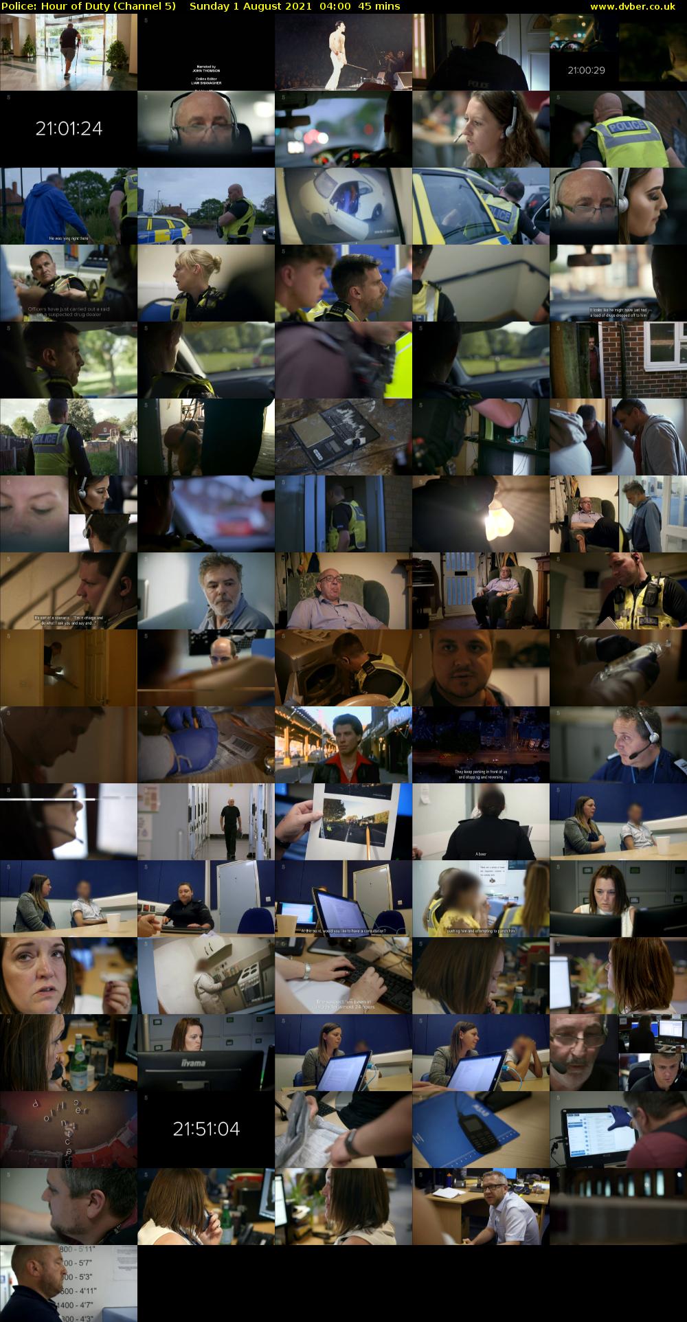 Police: Hour of Duty (Channel 5) Sunday 1 August 2021 04:00 - 04:45
