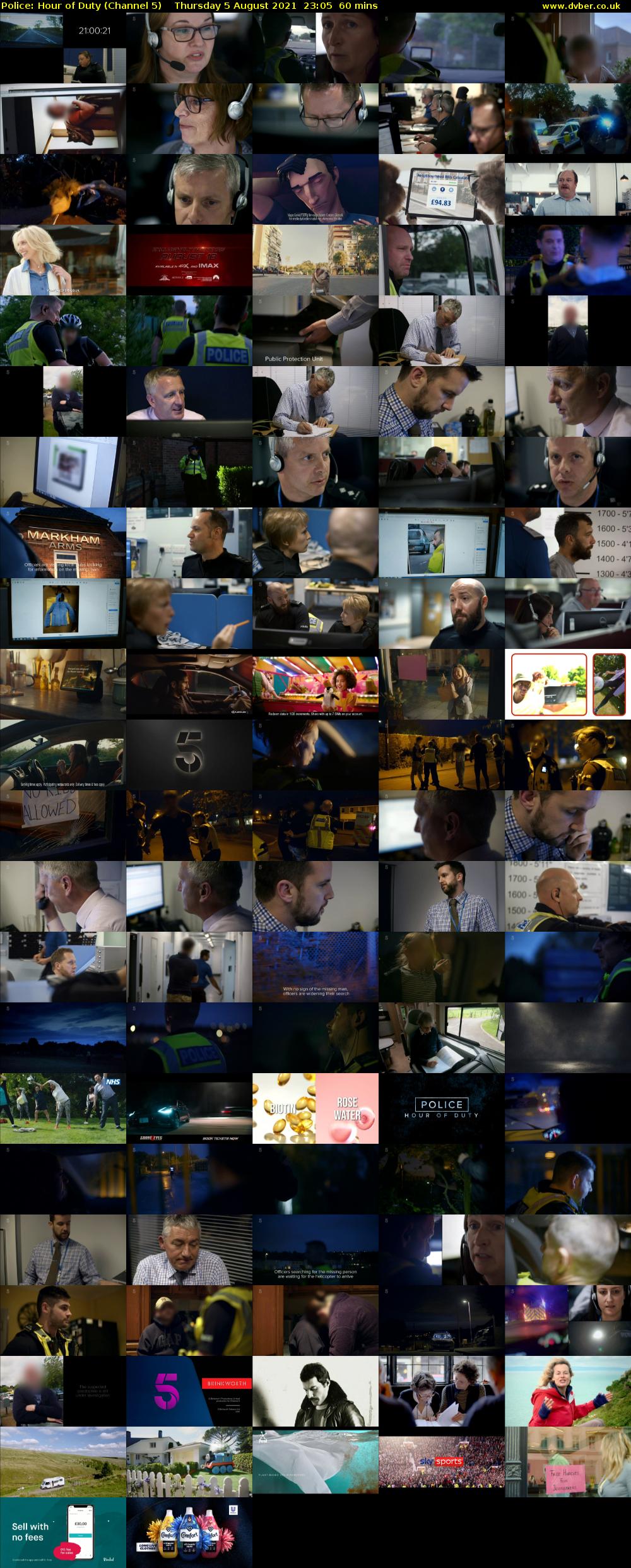 Police: Hour of Duty (Channel 5) Thursday 5 August 2021 23:05 - 00:05