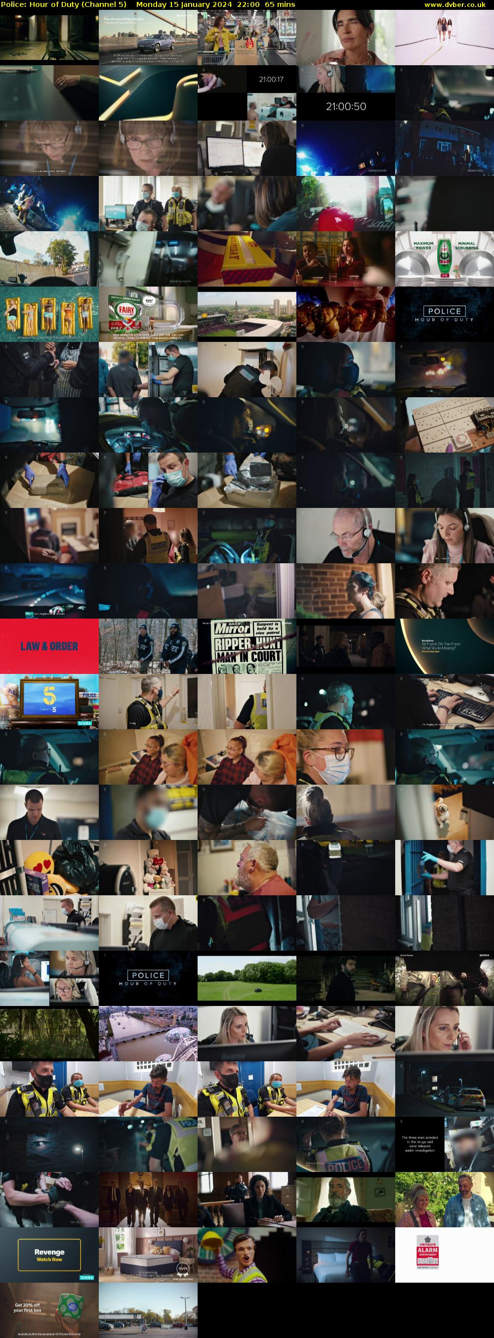 Police: Hour of Duty (Channel 5) Monday 15 January 2024 22:00 - 23:05