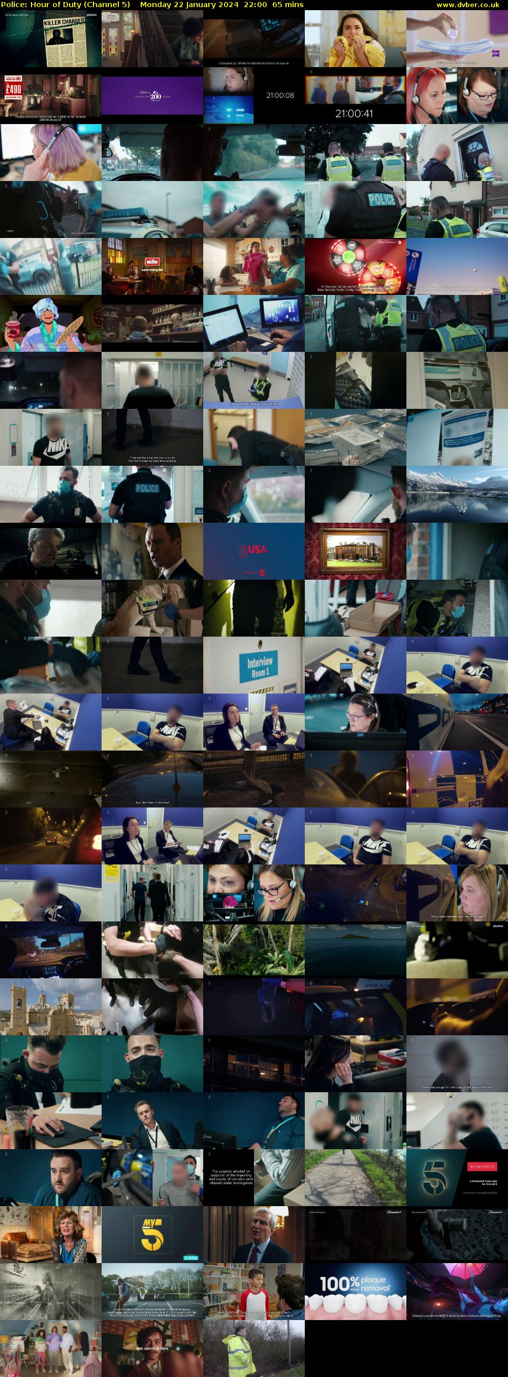 Police: Hour of Duty (Channel 5) Monday 22 January 2024 22:00 - 23:05