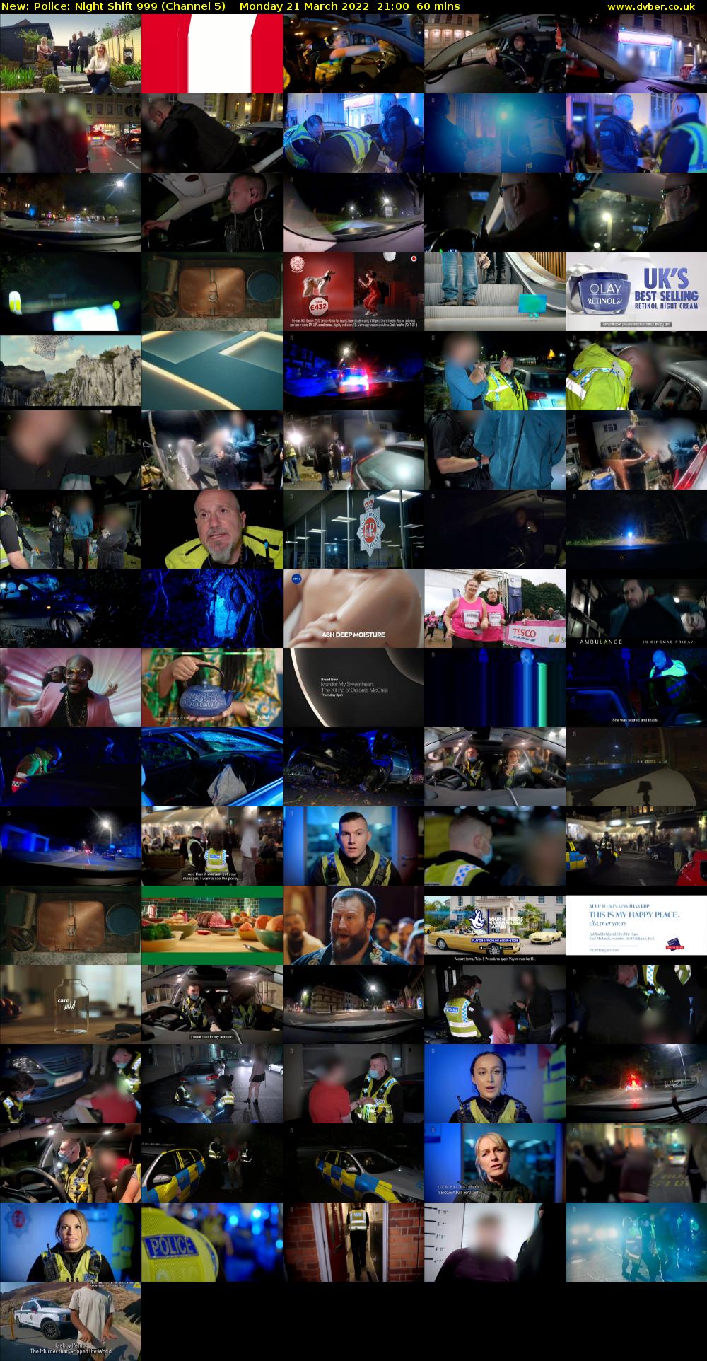 Police: Night Shift 999 (Channel 5) Monday 21 March 2022 21:00 - 22:00