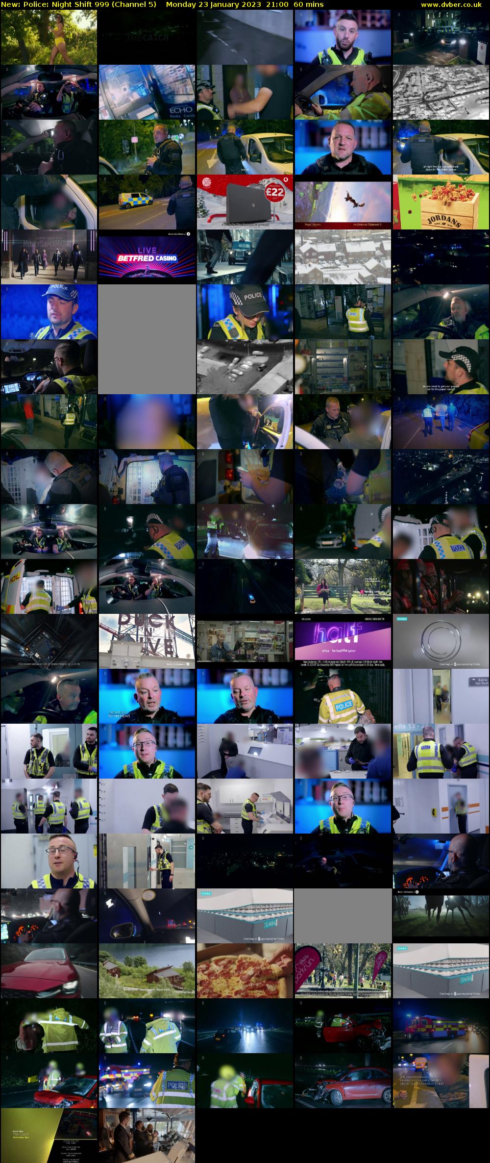 Police: Night Shift 999 (Channel 5) Monday 23 January 2023 21:00 - 22:00