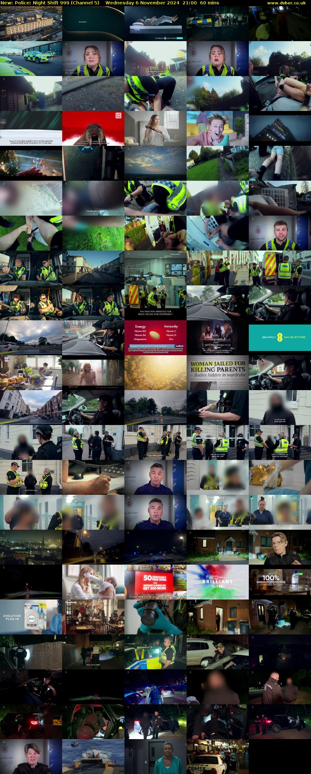 Police: Night Shift 999 (Channel 5) Wednesday 6 November 2024 21:00 - 22:00