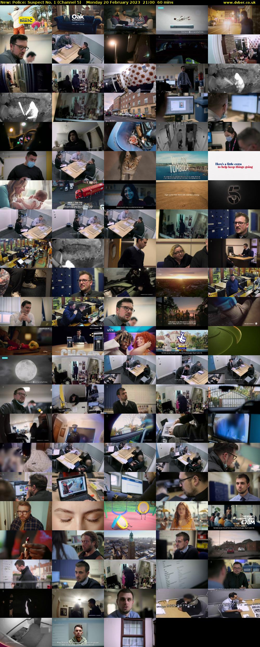 Police: Suspect No. 1 (Channel 5) Monday 20 February 2023 21:00 - 22:00