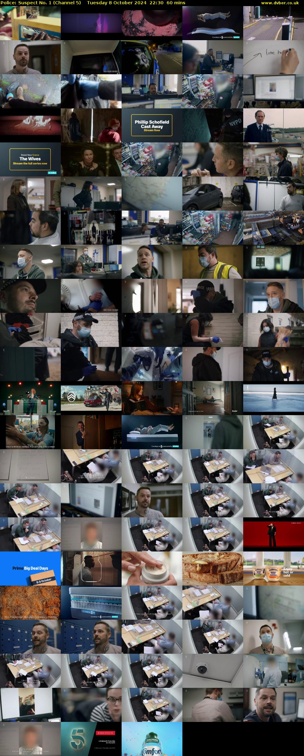 Police: Suspect No. 1 (Channel 5) Tuesday 8 October 2024 22:30 - 23:30