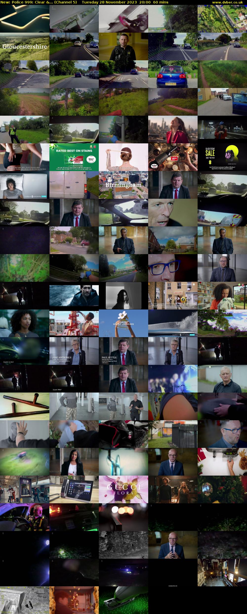 Police 999: Clear &... (Channel 5) Tuesday 28 November 2023 20:00 - 21:00