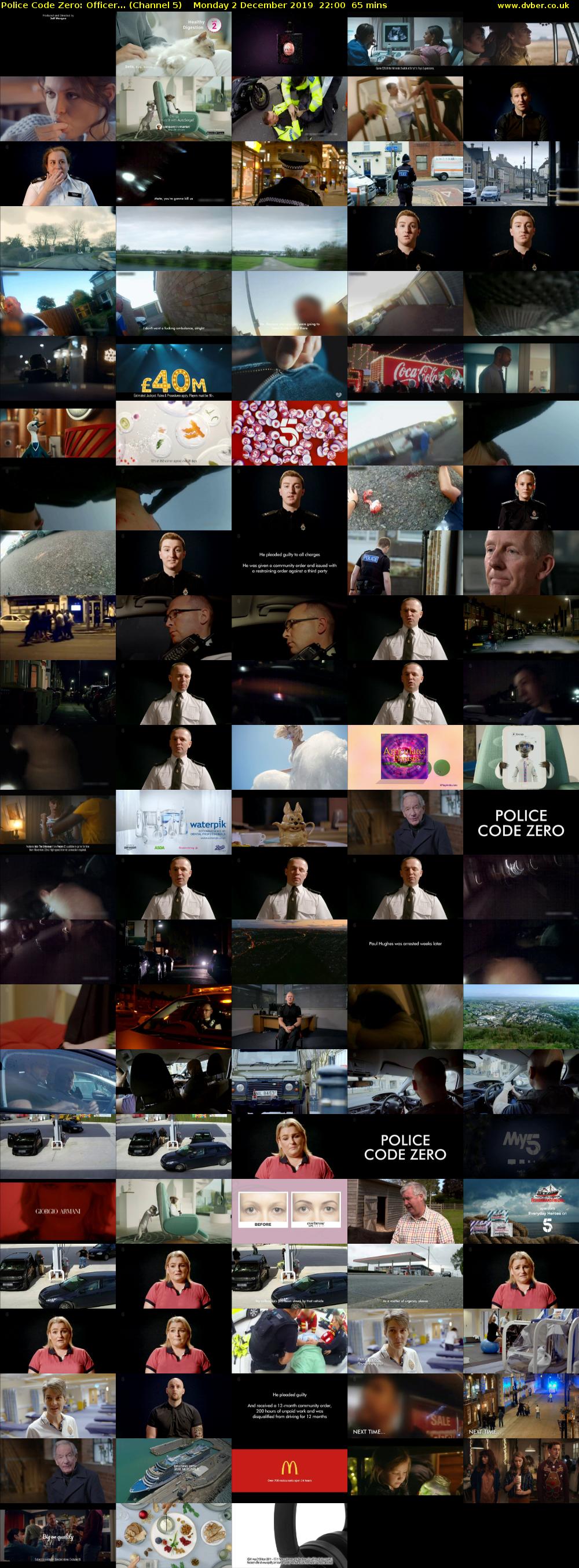 Police Code Zero: Officer... (Channel 5) Monday 2 December 2019 22:00 - 23:05