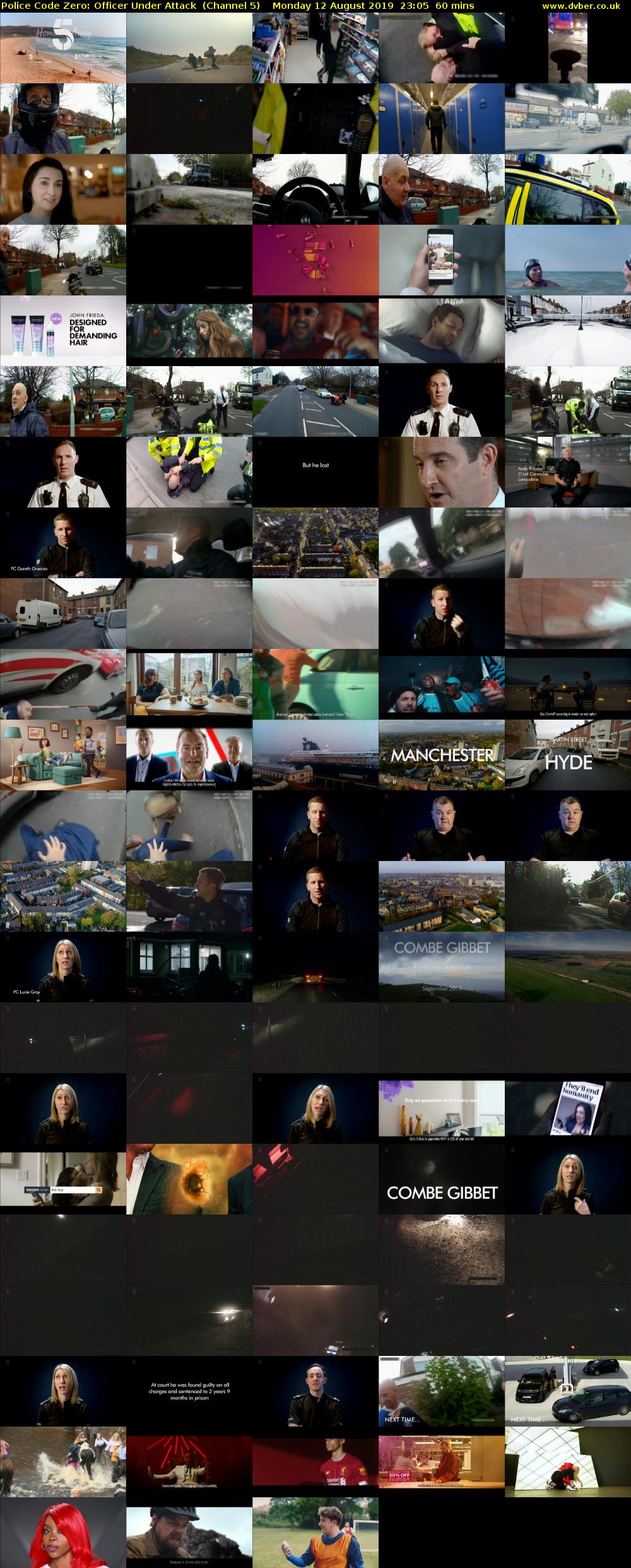 Police Code Zero: Officer Under Attack  (Channel 5) Monday 12 August 2019 23:05 - 00:05