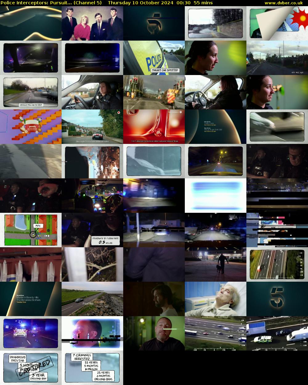 Police Interceptors: Pursuit... (Channel 5) Thursday 10 October 2024 00:30 - 01:25