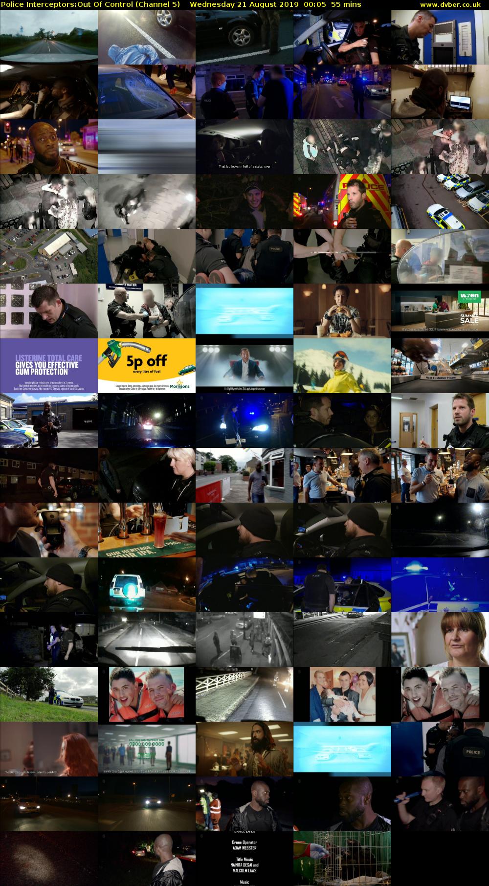 Police Interceptors:Out Of Control (Channel 5) Wednesday 21 August 2019 00:05 - 01:00