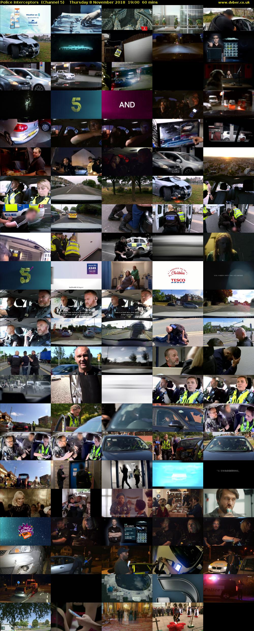 Police Interceptors  (Channel 5) Thursday 8 November 2018 19:00 - 20:00