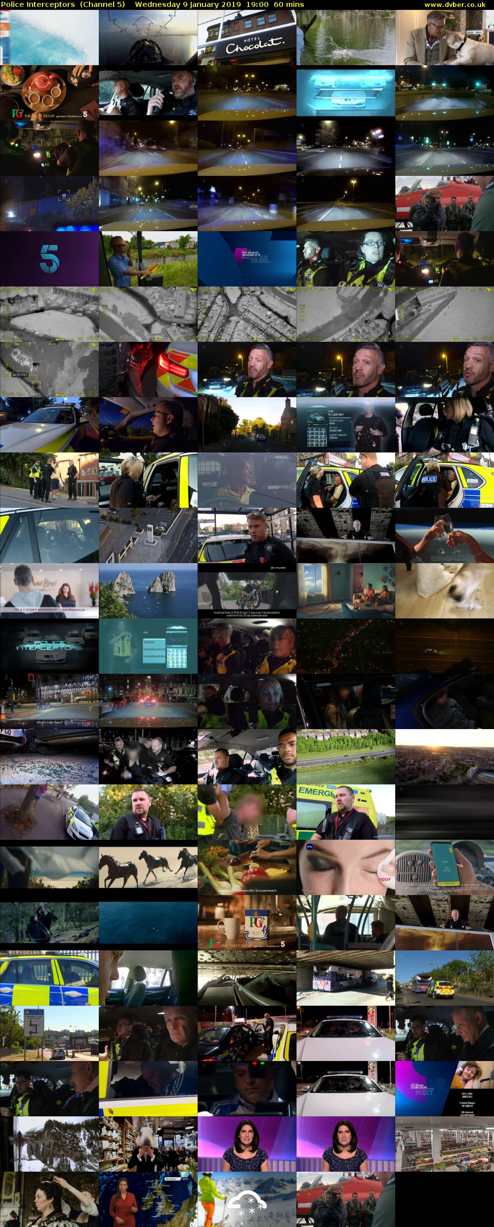 Police Interceptors  (Channel 5) Wednesday 9 January 2019 19:00 - 20:00