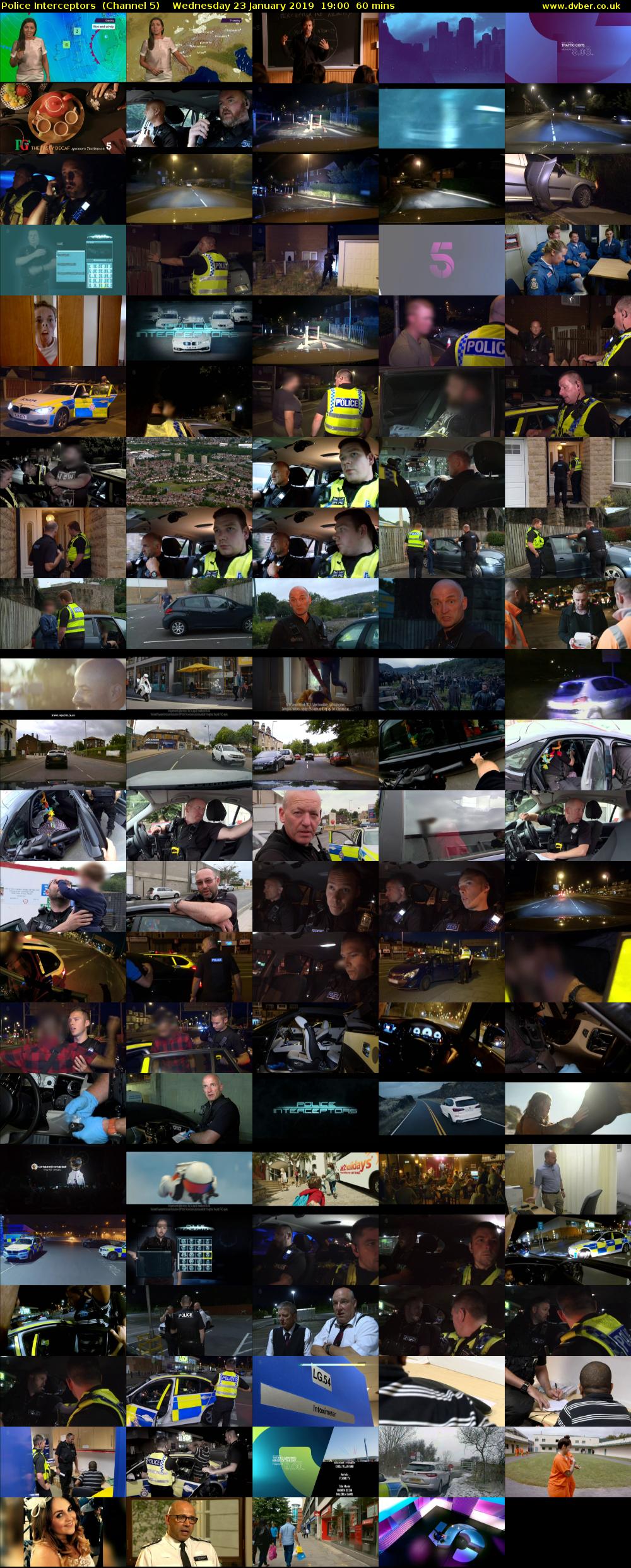 Police Interceptors  (Channel 5) Wednesday 23 January 2019 19:00 - 20:00