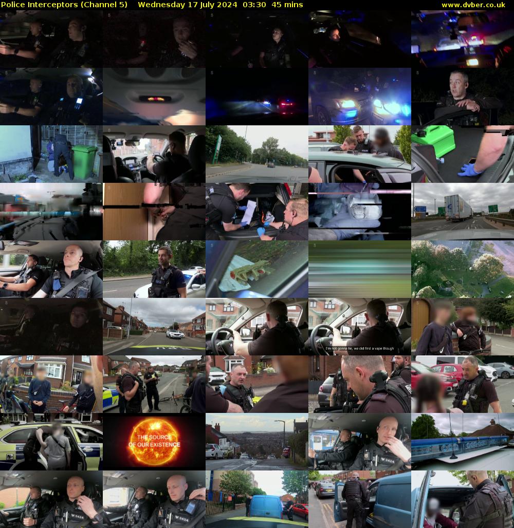 Police Interceptors (Channel 5) Wednesday 17 July 2024 03:30 - 04:15