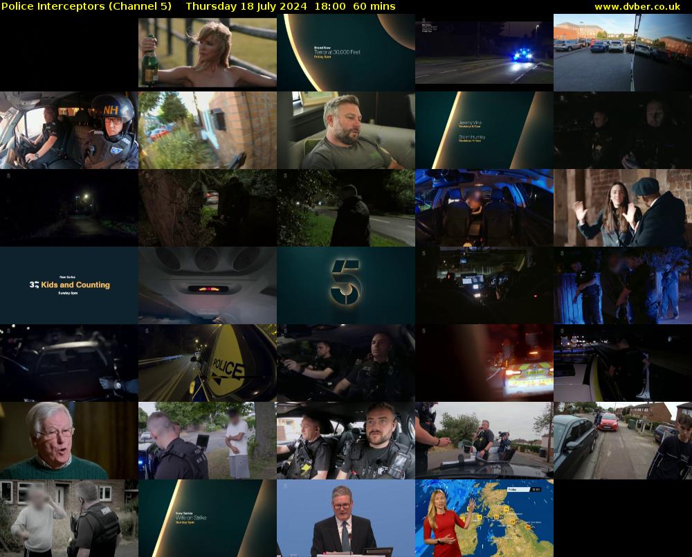 Police Interceptors (Channel 5) Thursday 18 July 2024 18:00 - 19:00