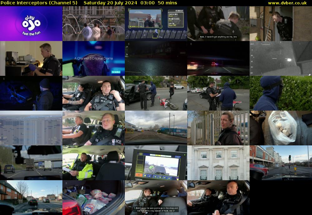 Police Interceptors (Channel 5) Saturday 20 July 2024 03:00 - 03:50
