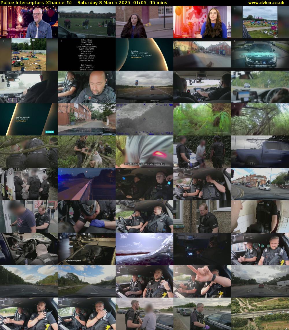 Police Interceptors (Channel 5) Saturday 8 March 2025 01:05 - 01:50