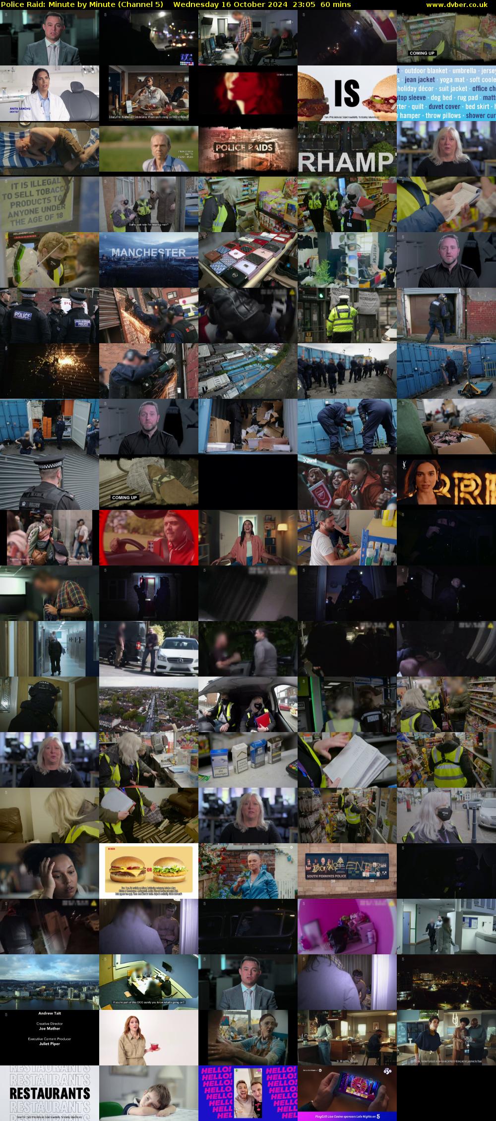 Police Raid: Minute by Minute (Channel 5) Wednesday 16 October 2024 23:05 - 00:05