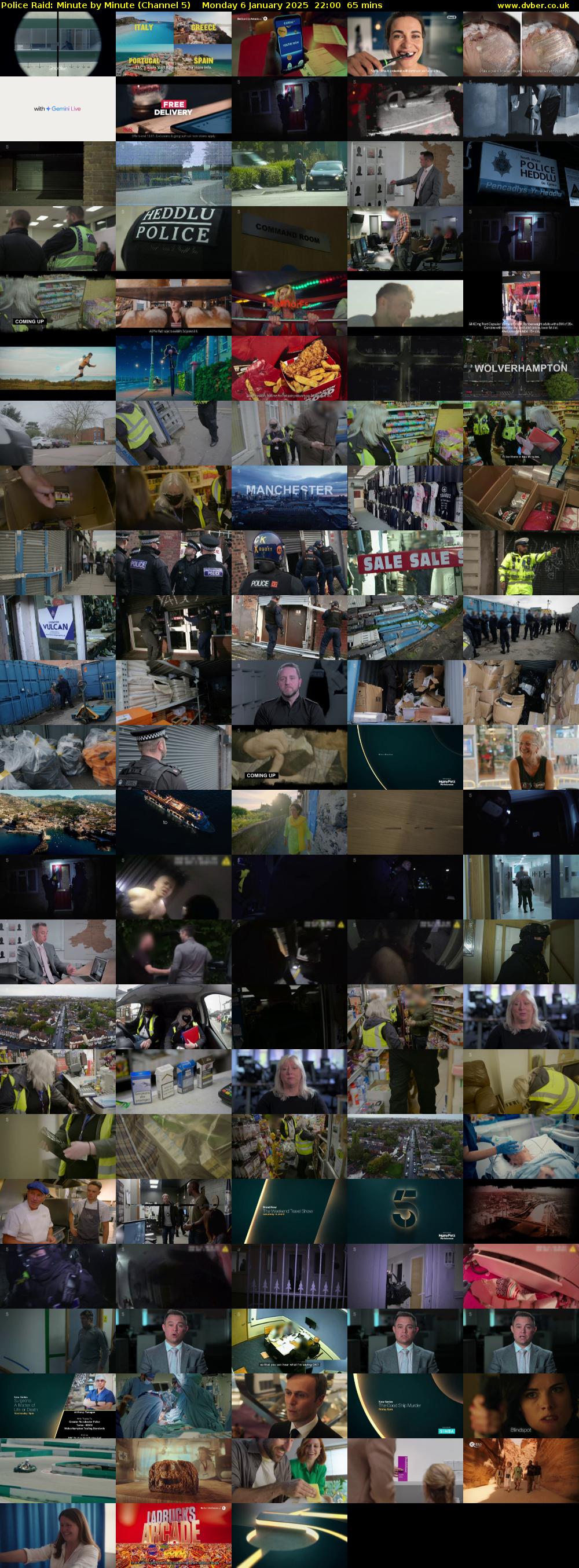 Police Raid: Minute by Minute (Channel 5) Monday 6 January 2025 22:00 - 23:05
