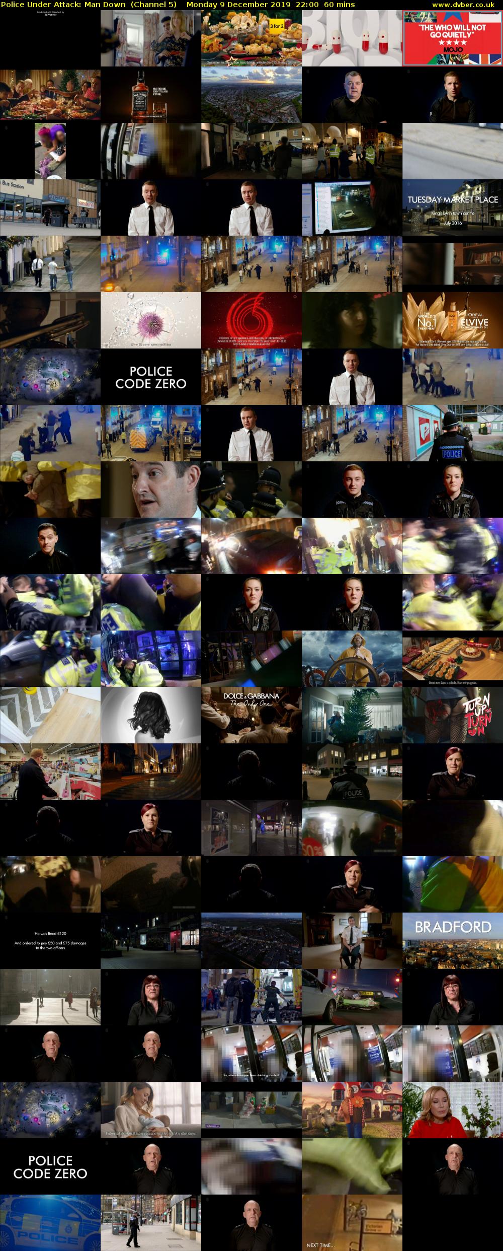 Police Under Attack: Man Down  (Channel 5) Monday 9 December 2019 22:00 - 23:00