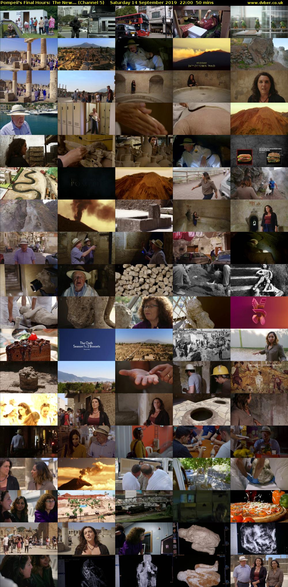 Pompeii's Final Hours: The New... (Channel 5) Saturday 14 September 2019 22:00 - 22:50