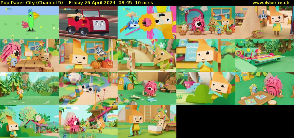 Pop Paper City (Channel 5) Friday 26 April 2024 08:45 - 08:55