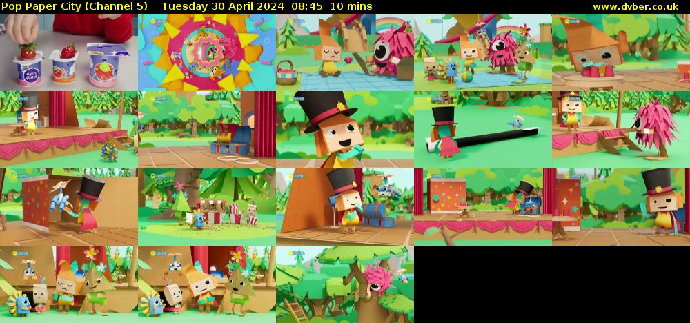 Pop Paper City (Channel 5) Tuesday 30 April 2024 08:45 - 08:55