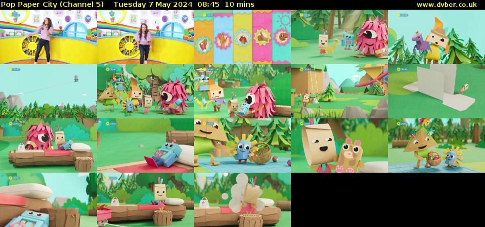 Pop Paper City (Channel 5) Tuesday 7 May 2024 08:45 - 08:55