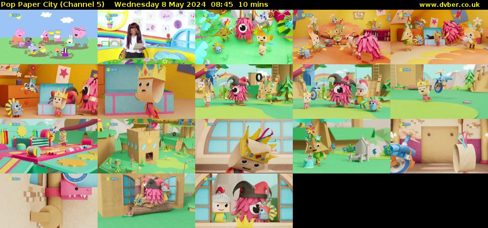Pop Paper City (Channel 5) Wednesday 8 May 2024 08:45 - 08:55