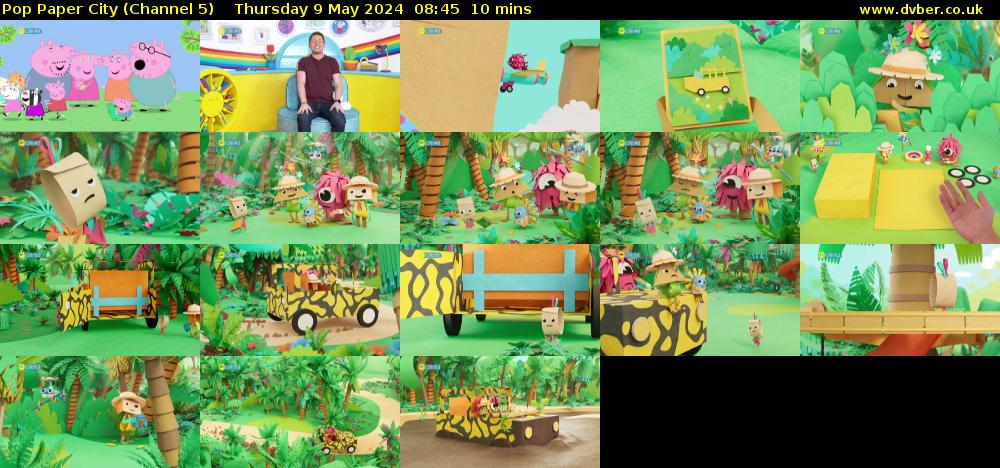 Pop Paper City (Channel 5) Thursday 9 May 2024 08:45 - 08:55
