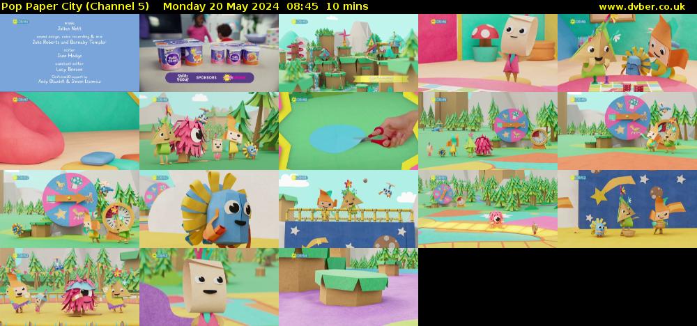 Pop Paper City (Channel 5) Monday 20 May 2024 08:45 - 08:55