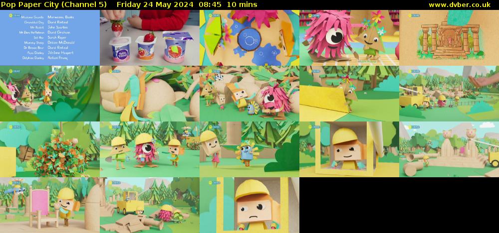Pop Paper City (Channel 5) Friday 24 May 2024 08:45 - 08:55